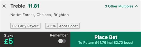 bet365 trebles